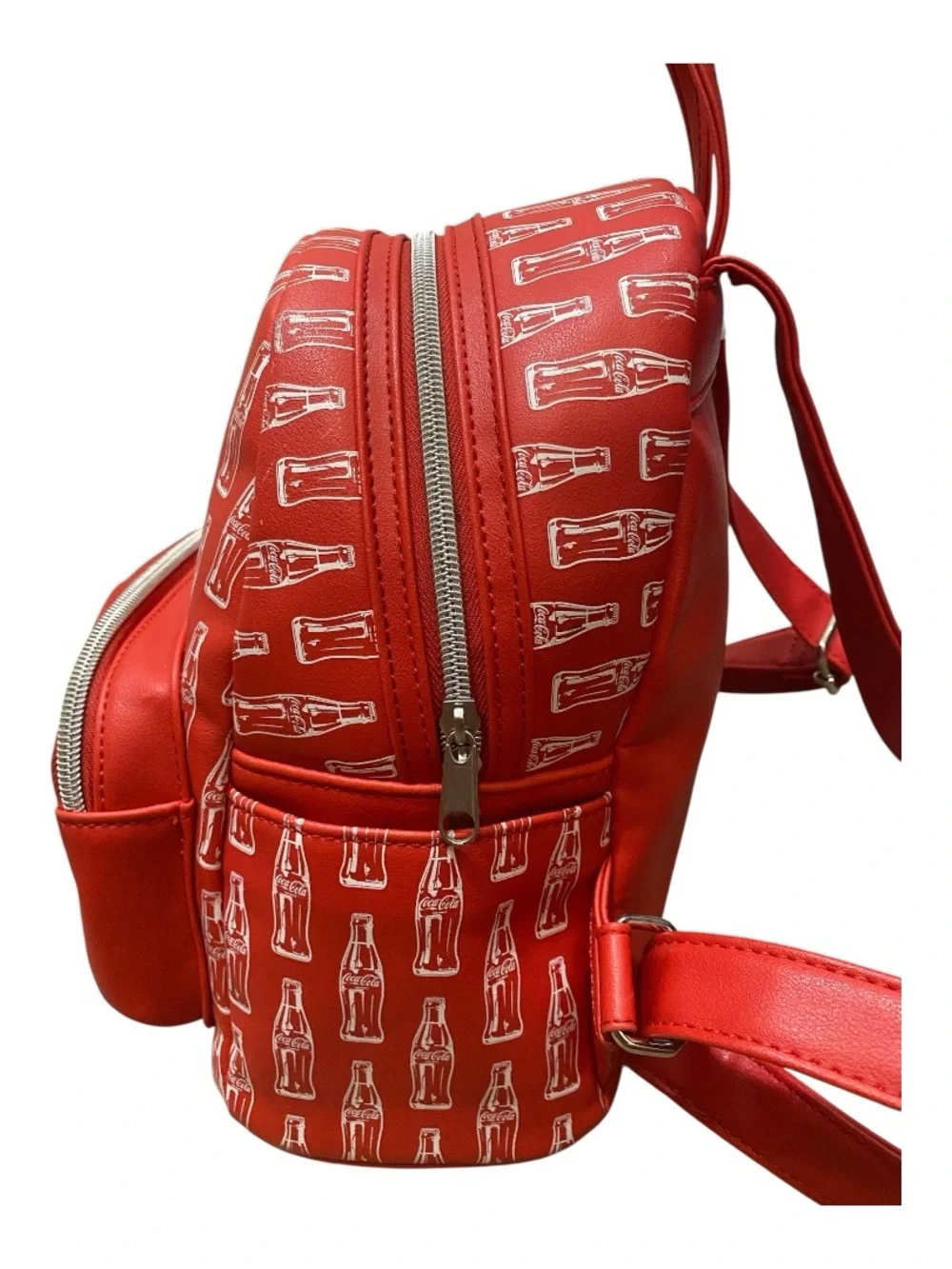 Coca-Cola Red Mini Backpack with White Bottle Print Purse